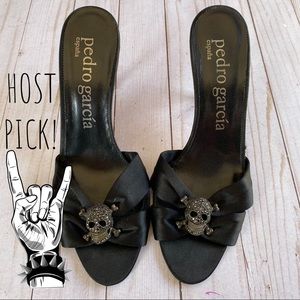 Pedro Garcia Swarovski skull heels
